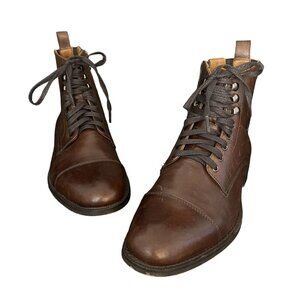 Donald Pliner Dawsyn Men's Brown Leather Lace Up Ankle Boots, Size 7.5 WORN ONCE